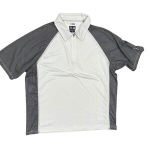 Adidas Climacool Short Sleeve Polo Shirt Golf Stretch 1/4 Zip Large